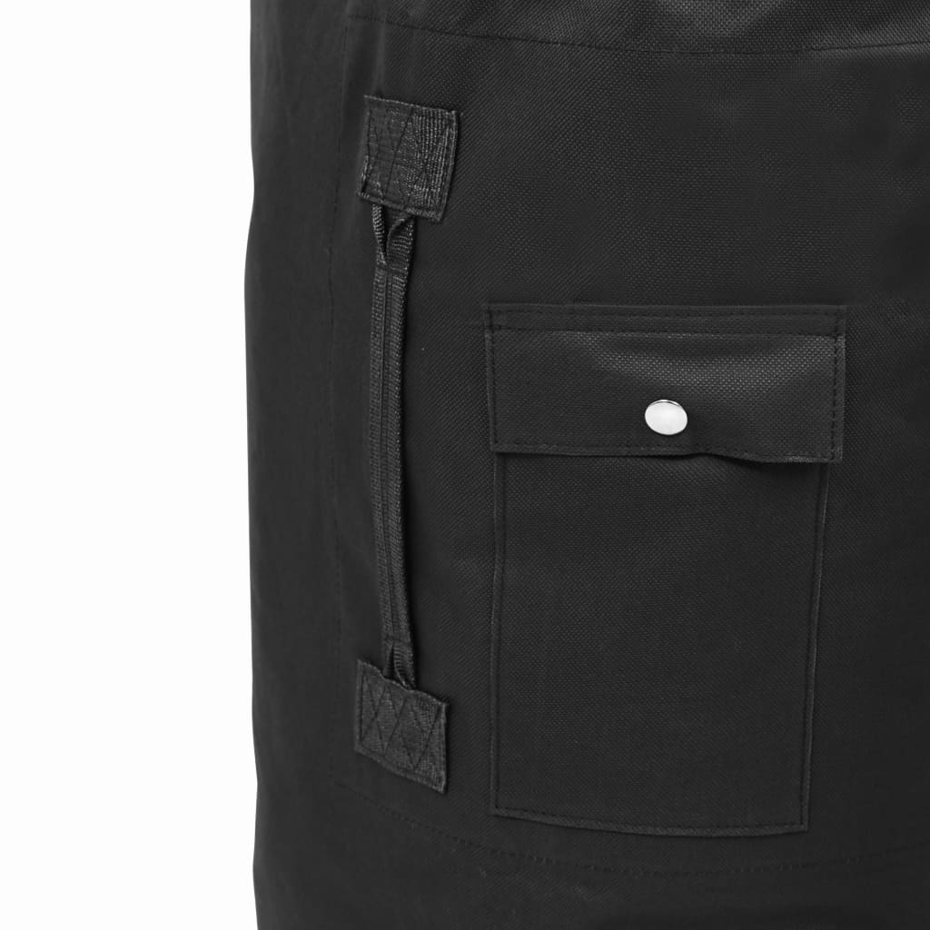 vidaXL Saco de pano estilo militar 85 L preto