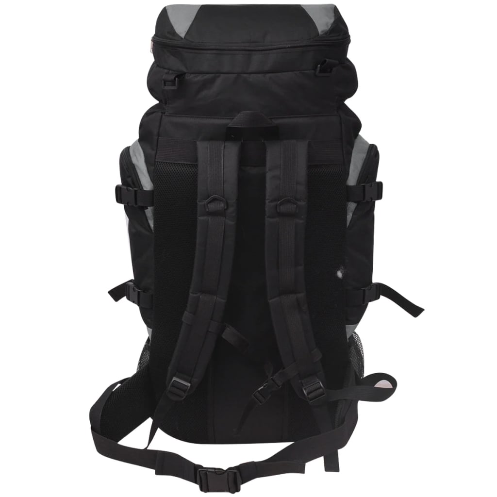 vidaXL Mochila de caminhada XXL 75 L preto e cinza