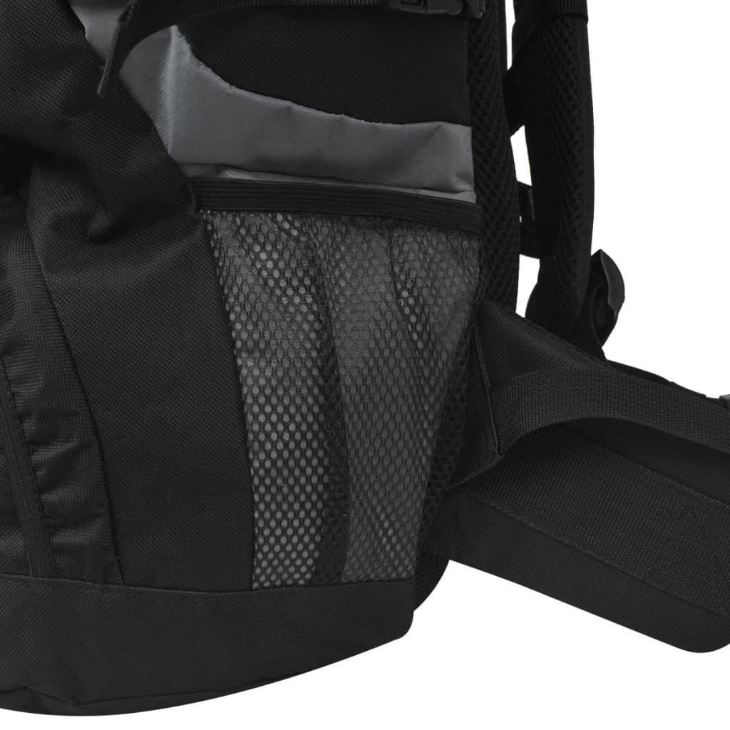 vidaXL Mochila de caminhada XXL 75 L preto e cinza