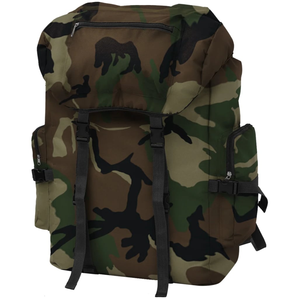 vidaXL Mochila estilo camuflagem do exército 65 L