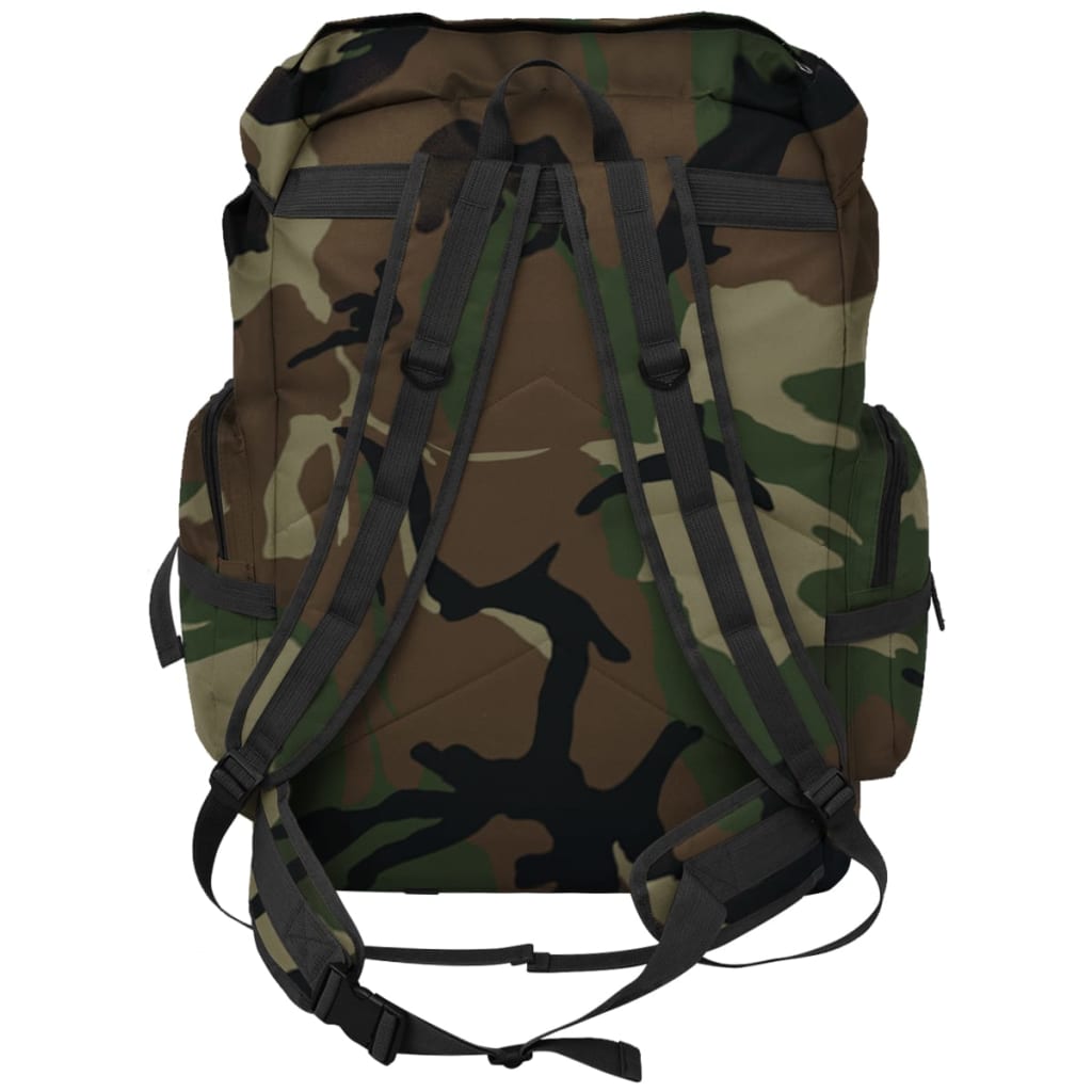 vidaXL Mochila estilo camuflagem do exército 65 L