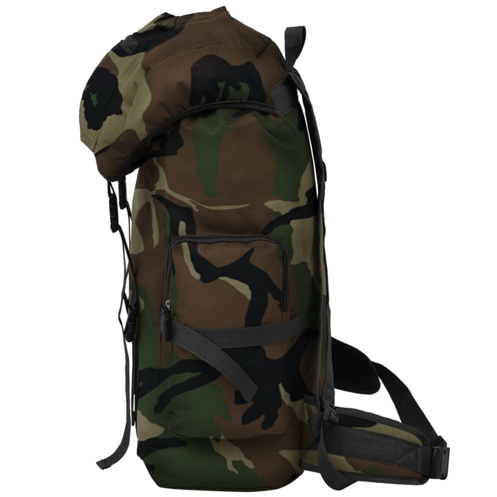 vidaXL Mochila estilo camuflagem do exército 65 L