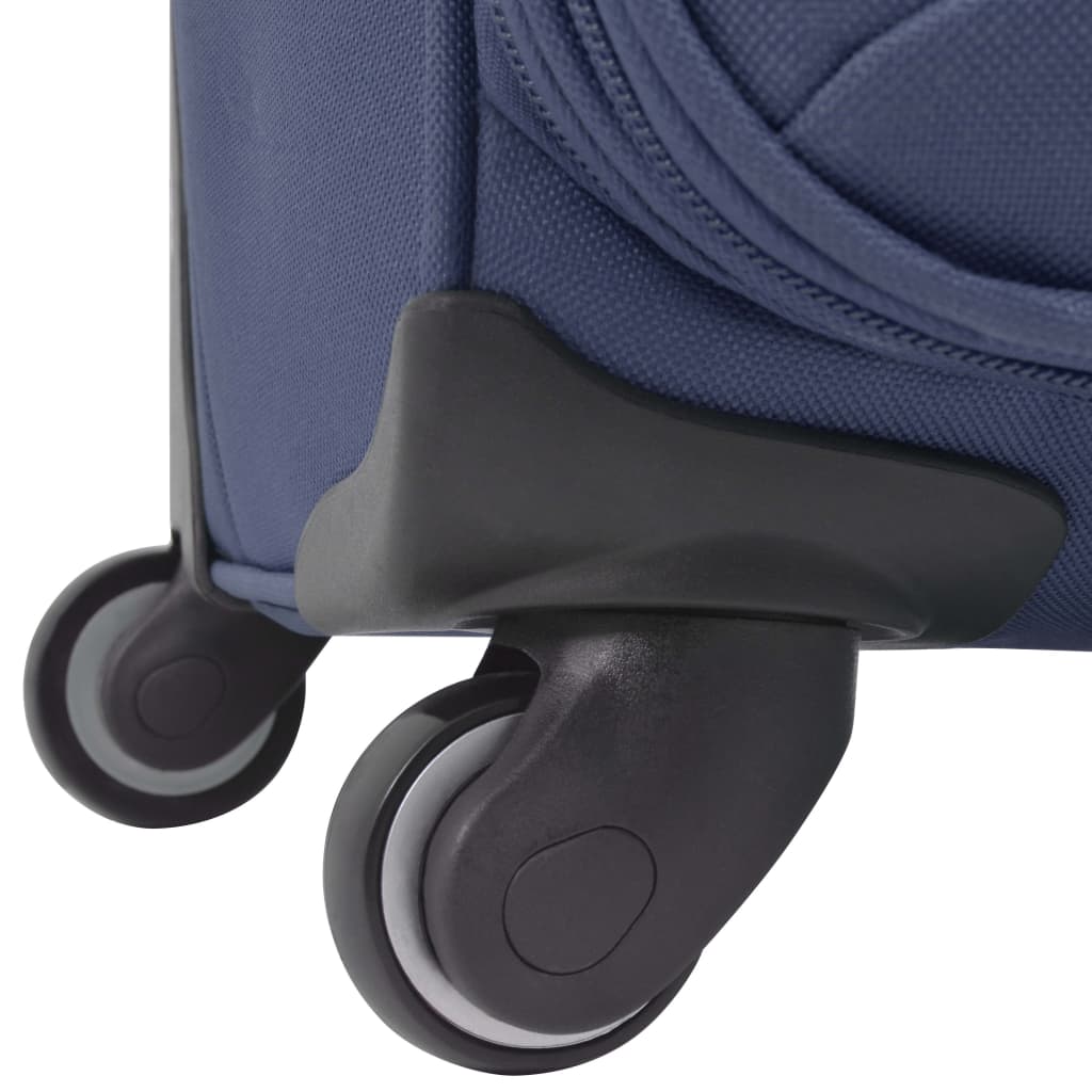 vidaXL Conjunto de tróleis em estojo mole 3 pcs azul-marinho