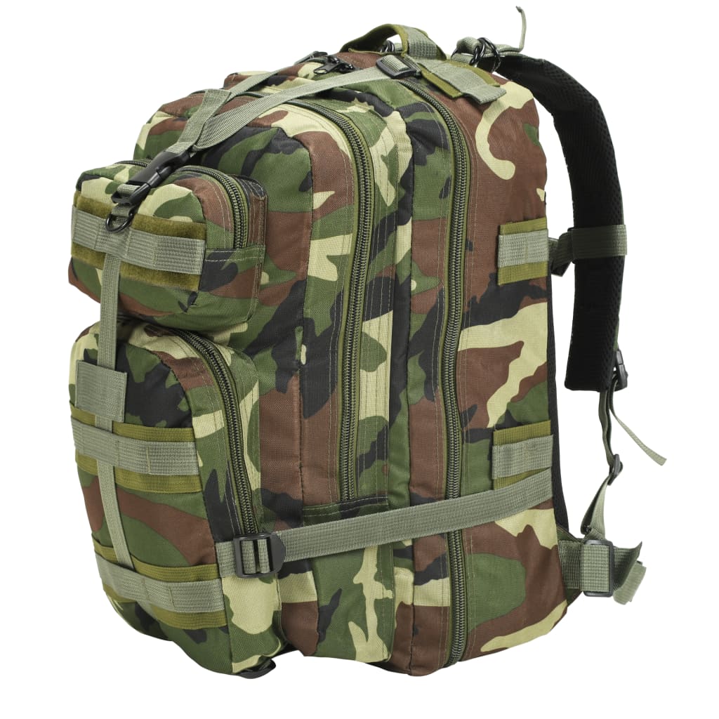 vidaXL Mochila estilo exército 50 L camuflagem