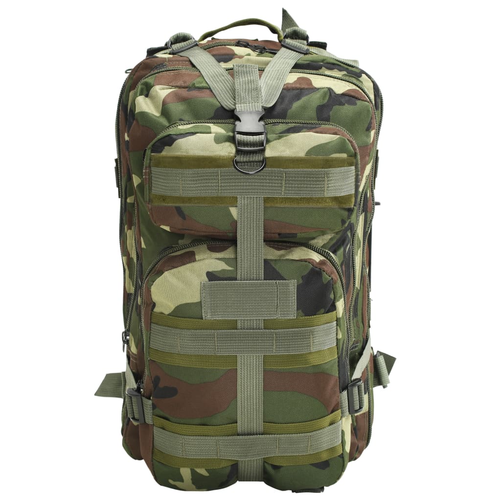 vidaXL Mochila estilo exército 50 L camuflagem