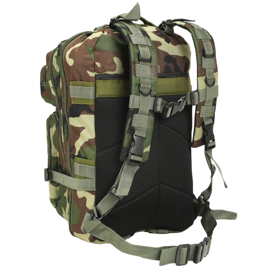 vidaXL Mochila estilo exército 50 L camuflagem