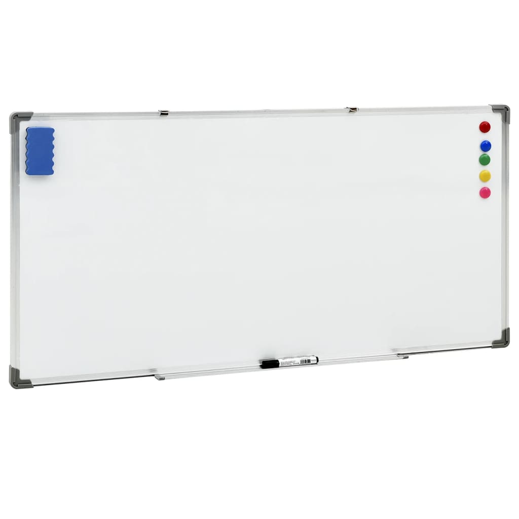 vidaXL Quadro magnético 110x60 cm aço branco