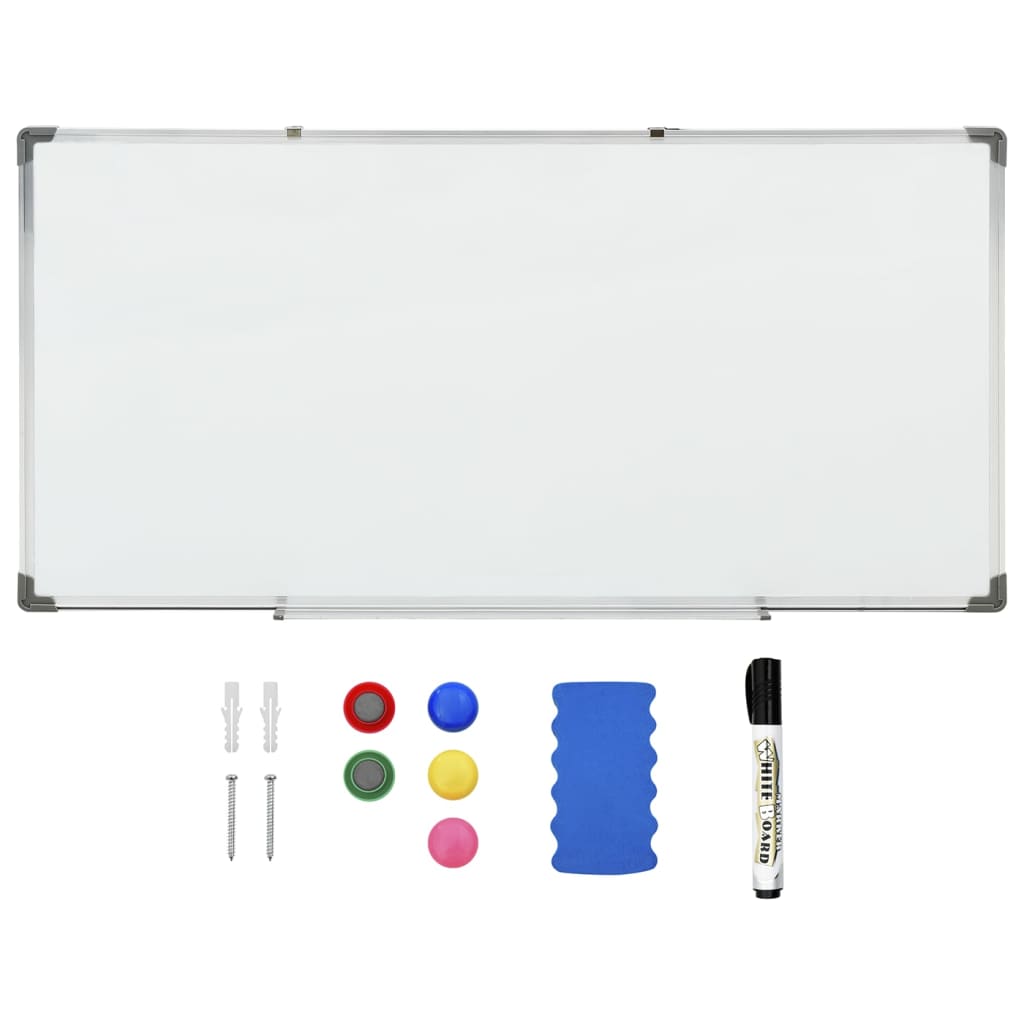 vidaXL Quadro magnético 110x60 cm aço branco