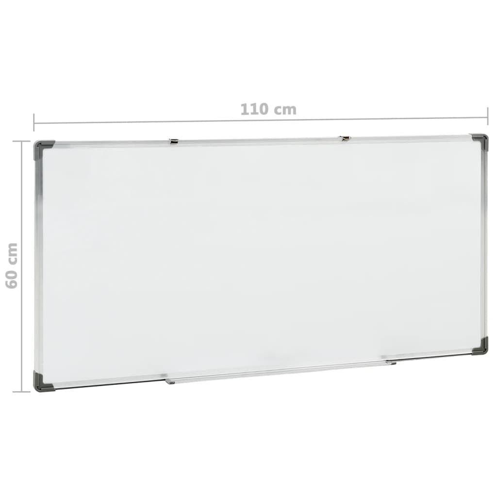 vidaXL Quadro magnético 110x60 cm aço branco