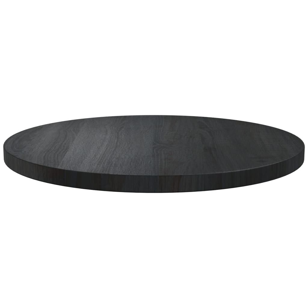 vidaXL Tampo de mesa pinho maciço Ø50x2,5 cm preto