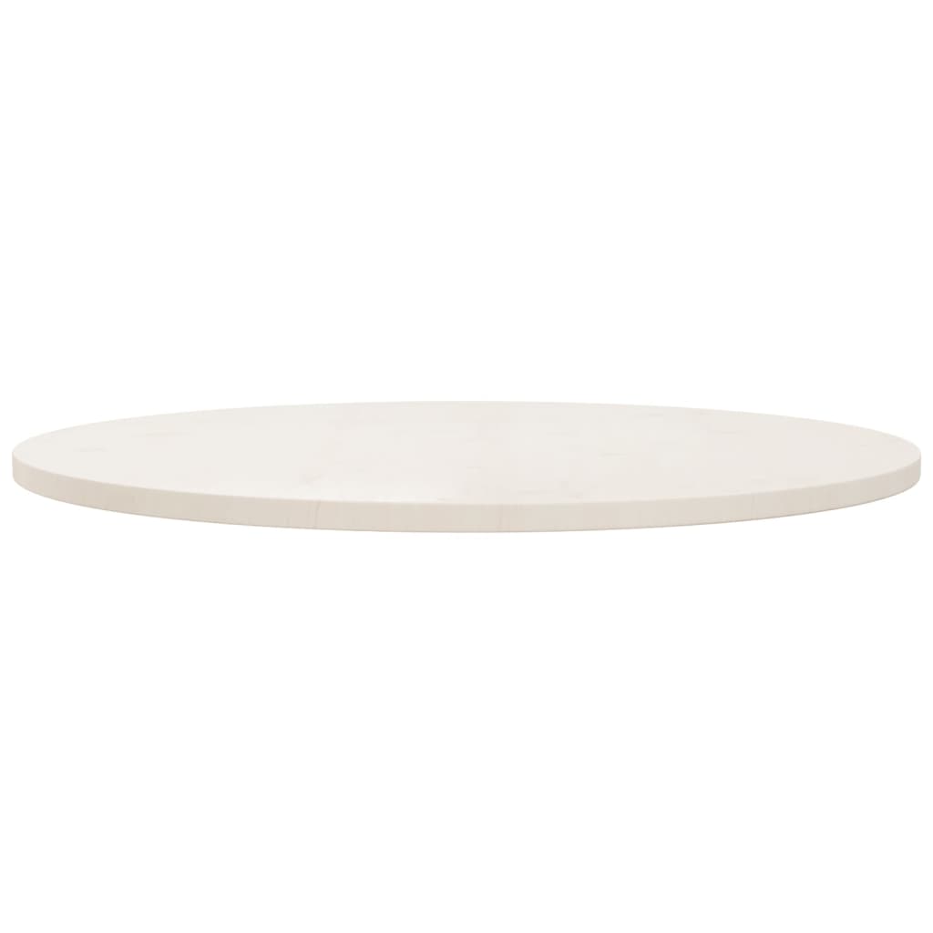 vidaXL Tampo de mesa pinho maciço Ø90x2,5 cm branco