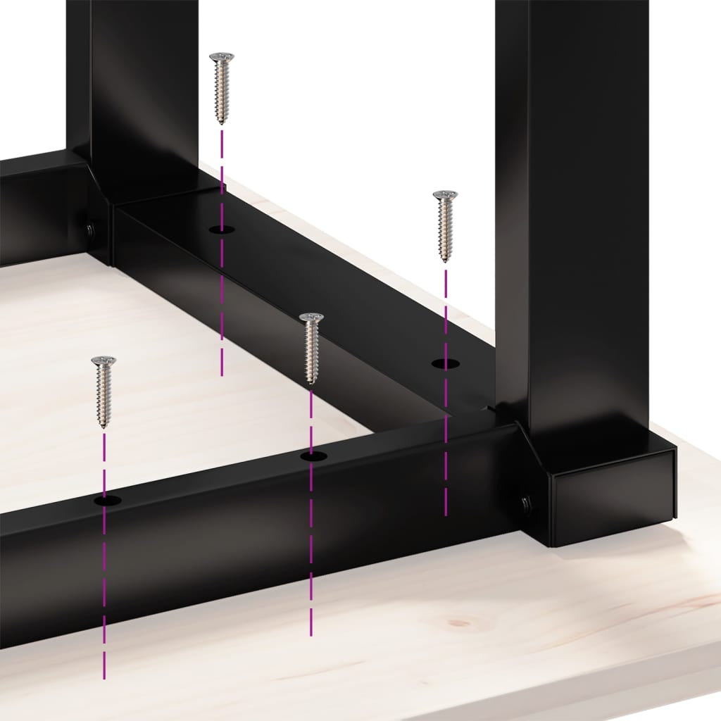 vidaXL Pernas para mesa de centro 2 pcs estrutura em O ferro fundido