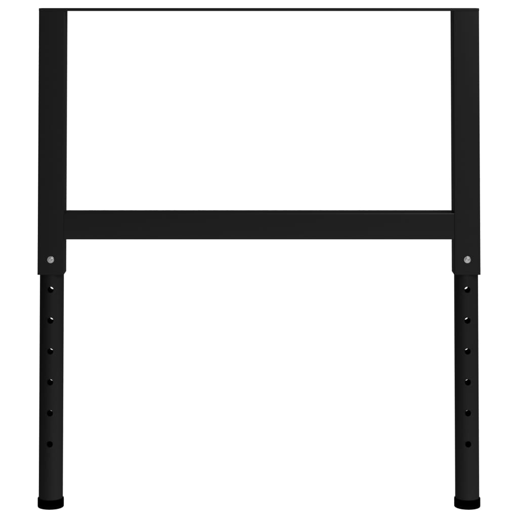 vidaXL Estruturas bancada ajustáveis 2 pcs 85x(69-95,5) cm metal preto