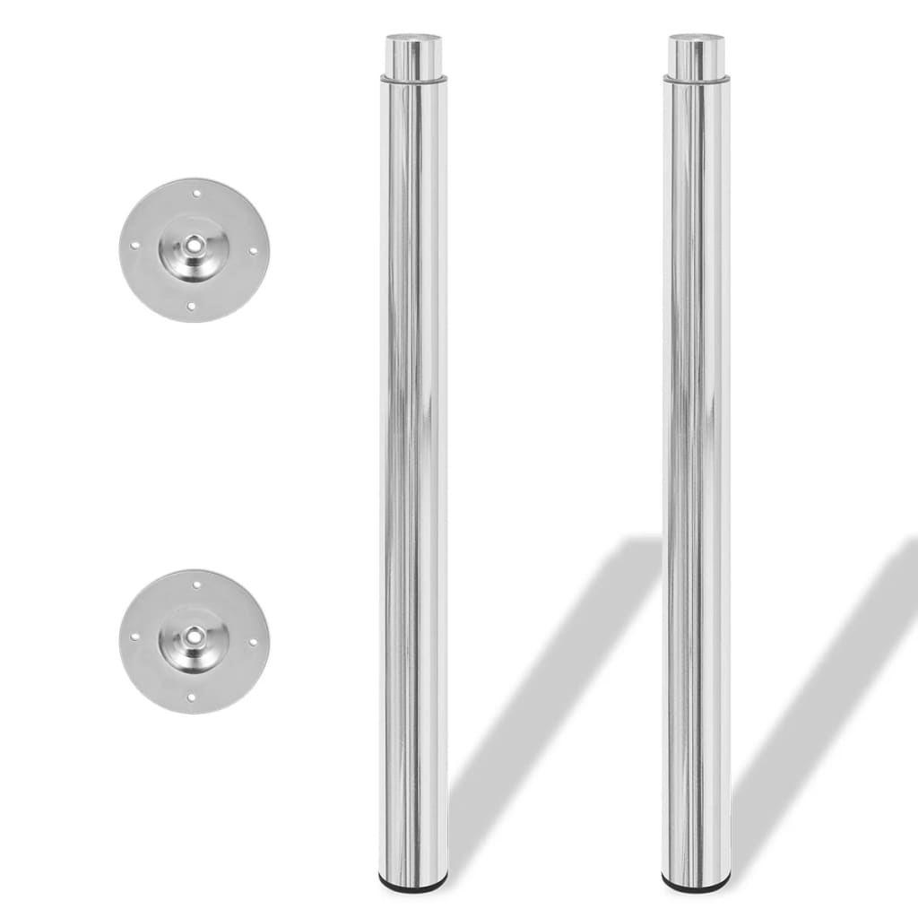 vidaXL Pernas de mesa telescópicas 4 pcs 710 mm-1100 mm cromado