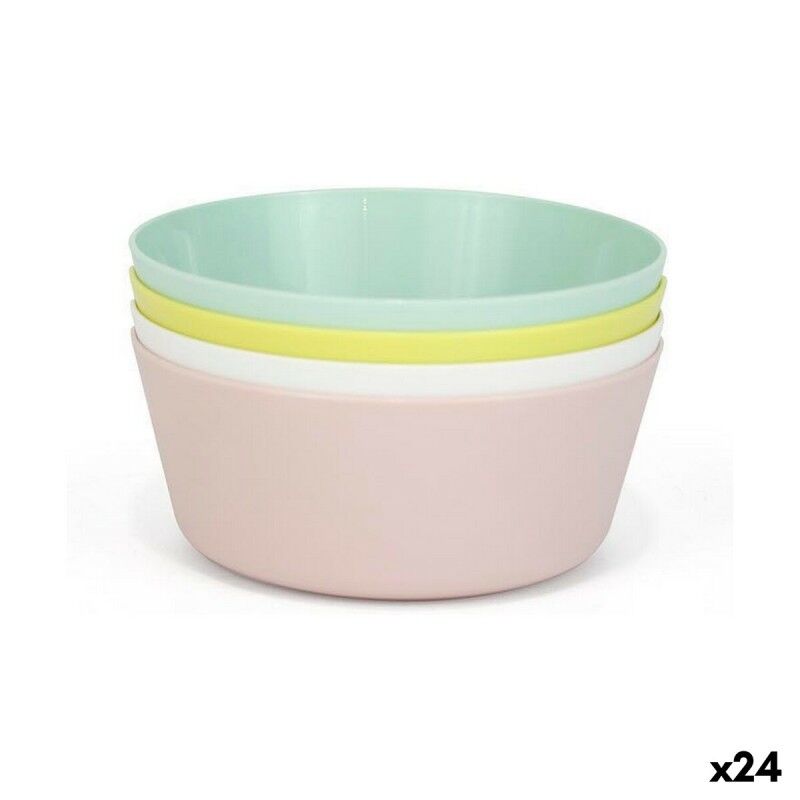 Dem|Conjunto de Tigelas Dem Multicolor 4 Peças Plástico 12 x 12 x 5 cm (4 Peças) (24 Unidades) Dem|Conjunto de Tigelas Dem Multicolor 4 Peças Plástico 12 x 12 x 5 cm (4 Peças) (24 Unidades)