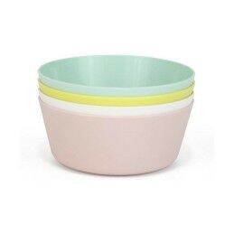 Dem|Conjunto de Tigelas Dem Multicolor 4 Peças Plástico 12 x 12 x 5 cm (4 Peças) (24 Unidades)