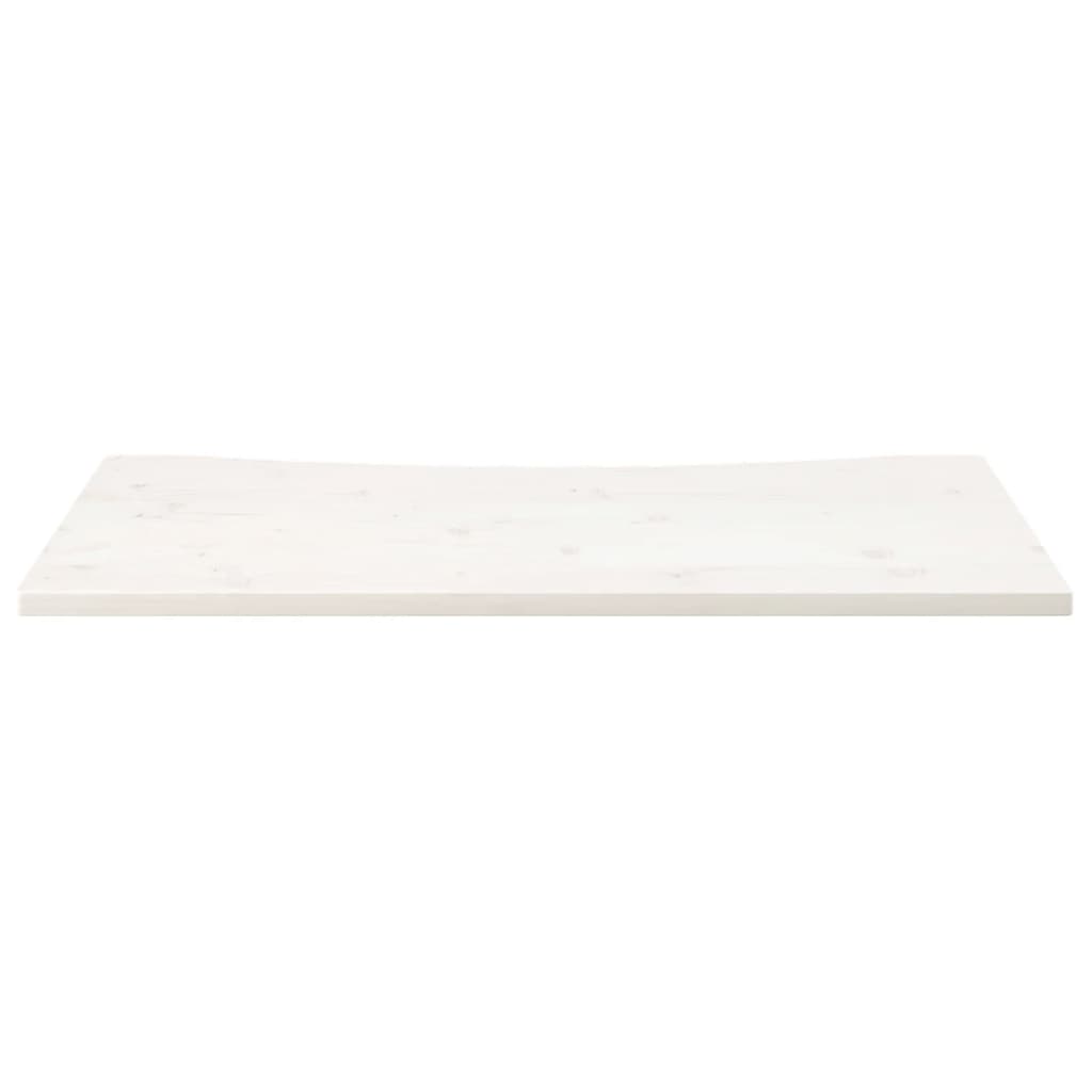 vidaXL Tampo de secretária 100x60x2,5 cm pinho maciço branco