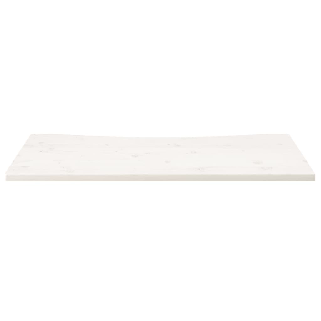 vidaXL Tampo de secretária 110x55x2,5 cm pinho maciço branco