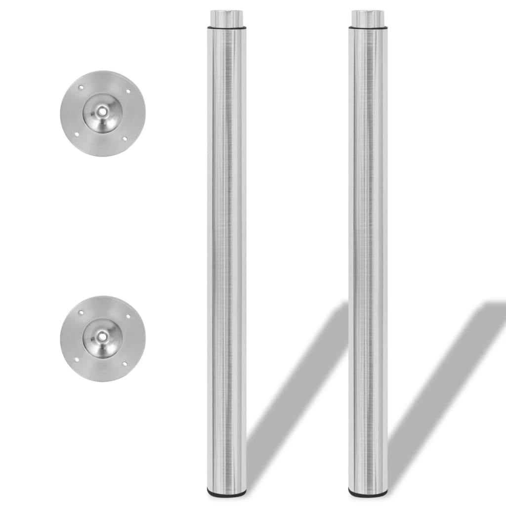 vidaXL Pernas de mesa telescópicas 4 pcs 710-1100 mm níquel escovado