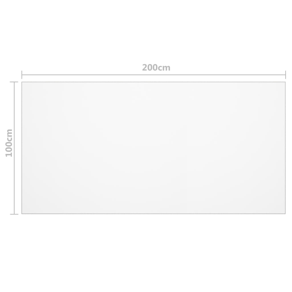 vidaXL Protetor de mesa 200x100 cm 2 mm PVC mate