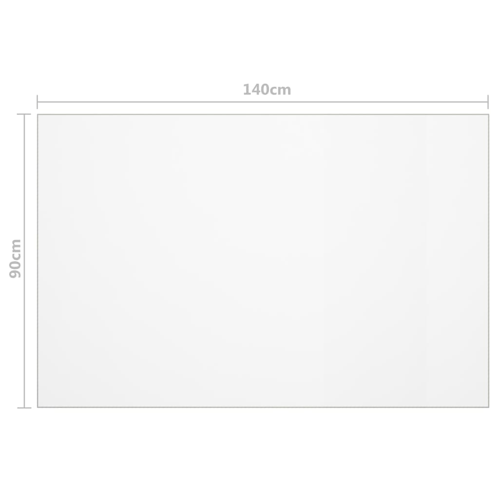 vidaXL Protetor de mesa 140x90 cm 2 mm PVC mate