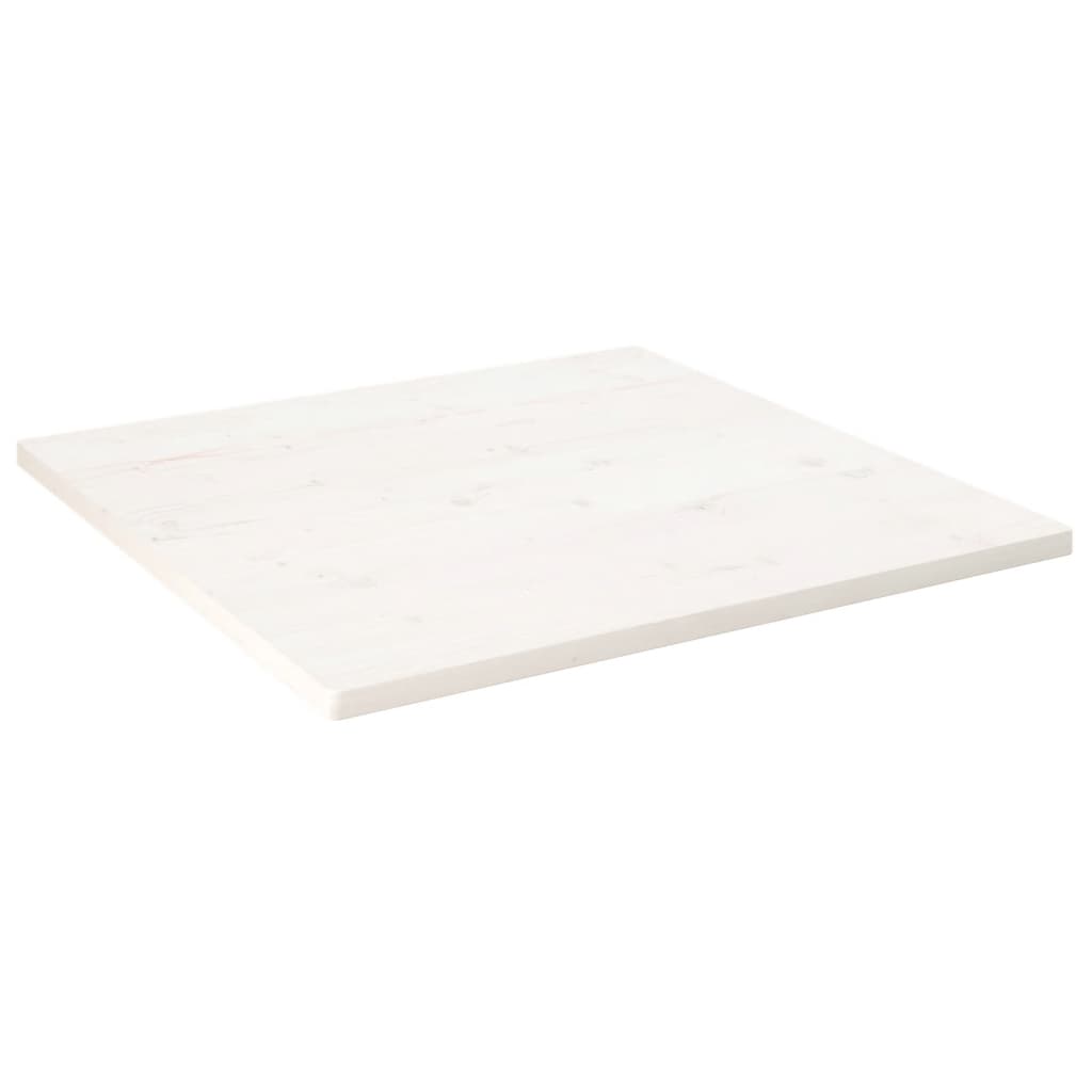 vidaXL Tampo de mesa quadrado 90x90x2,5 cm pinho maciço branco