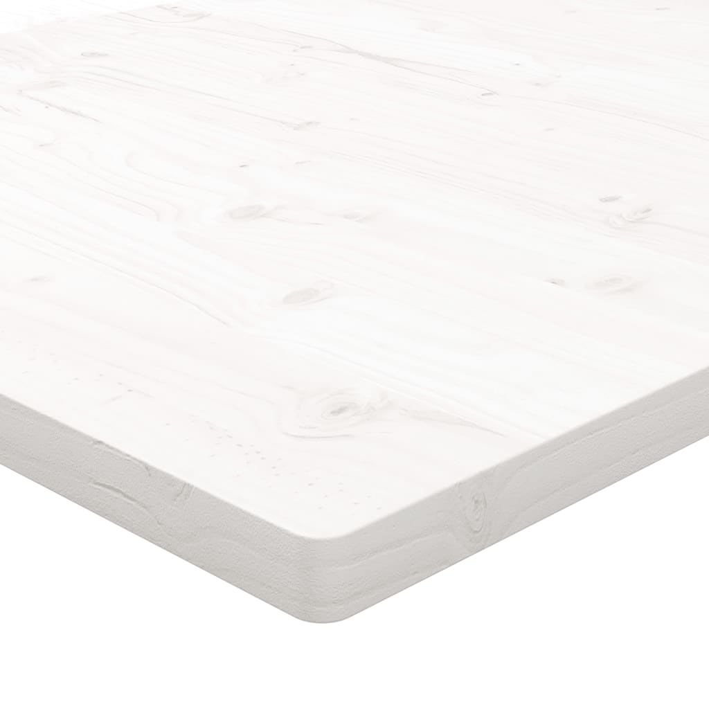 vidaXL Tampo de mesa quadrado 90x90x2,5 cm pinho maciço branco