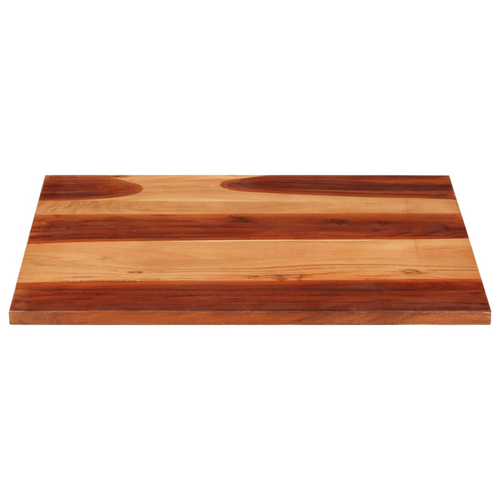 vidaXL Tampo de mesa madeira de acácia maciça 25-27 mm 70x80 cm