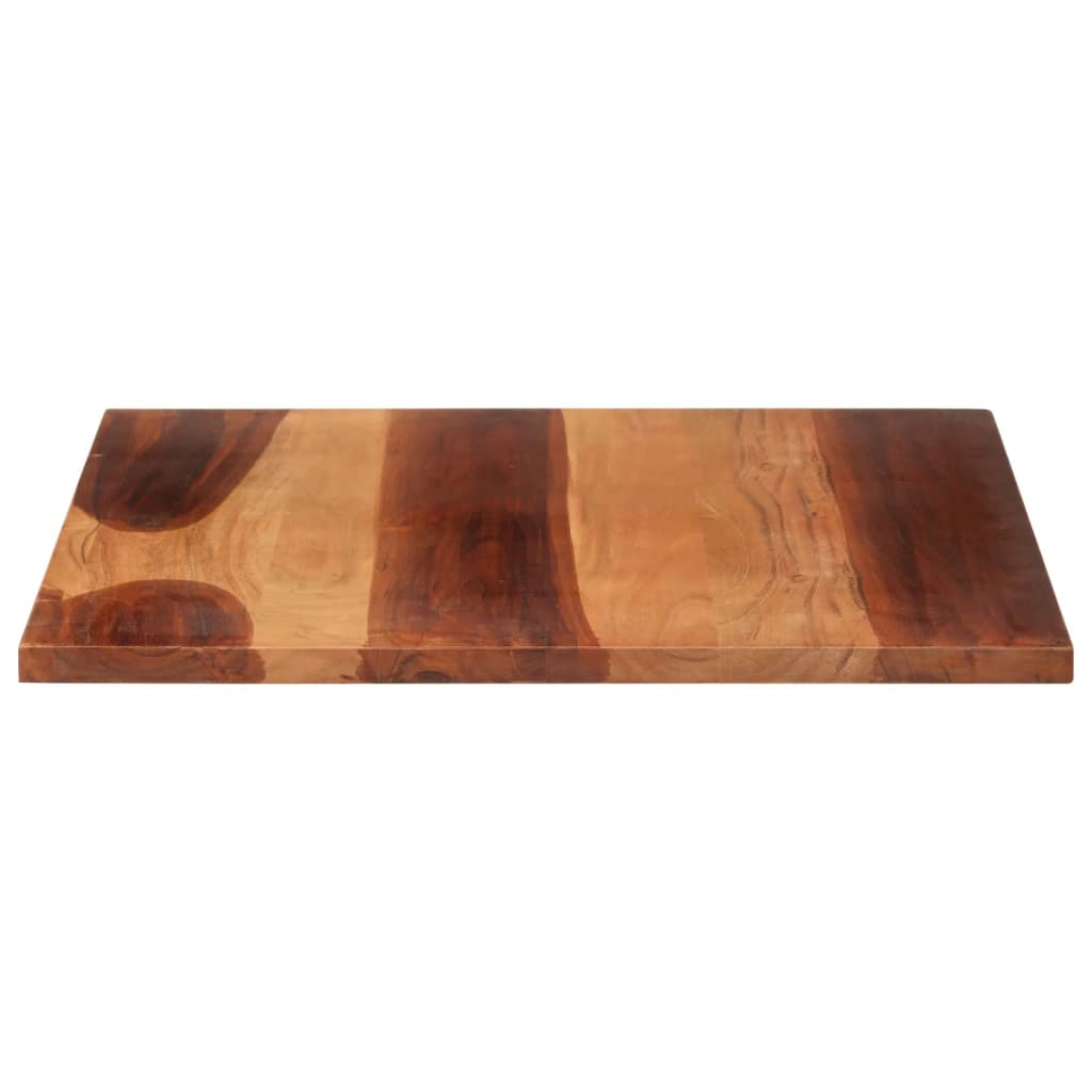 vidaXL Tampo de mesa madeira de acácia maciça 25-27 mm 70x80 cm