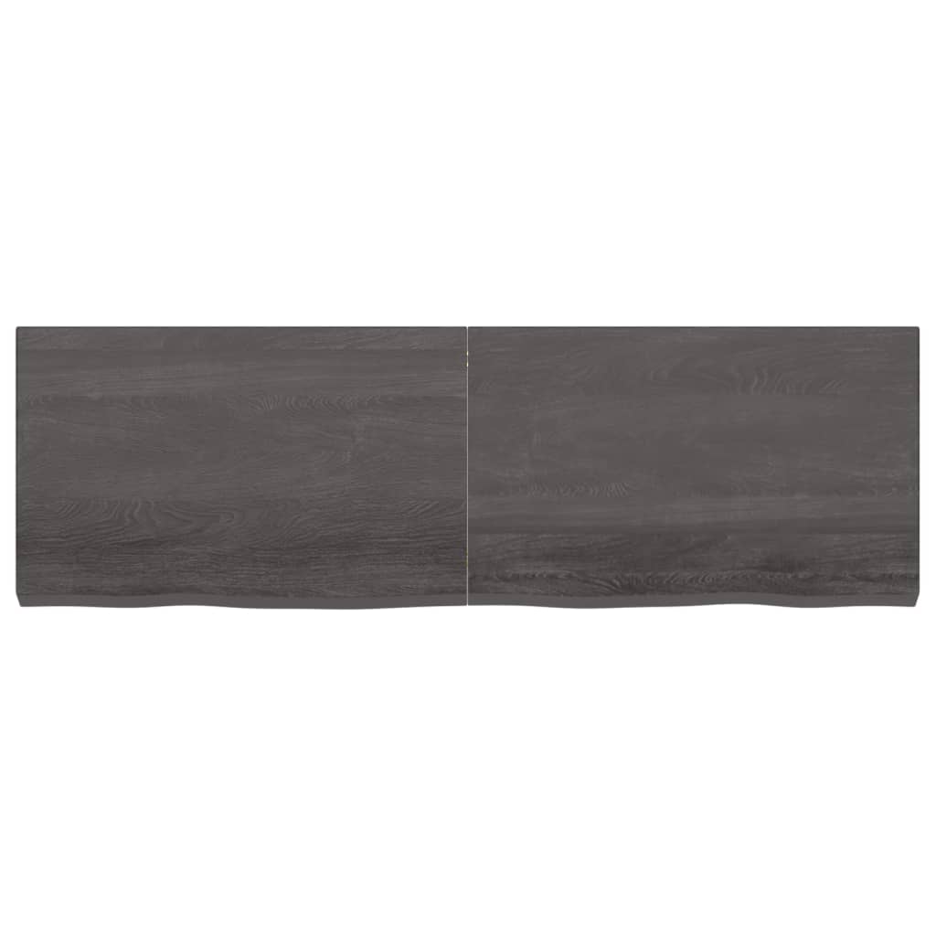 vidaXL Tampo de mesa 160x50x(2-6) cm carvalho tratado castanho-escuro