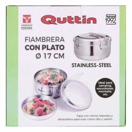 Quttin|Lancheira Redonda com Tampa Quttin Aço inoxidável Aço 17 cm (12 Unidades) (Ø 17 cm)