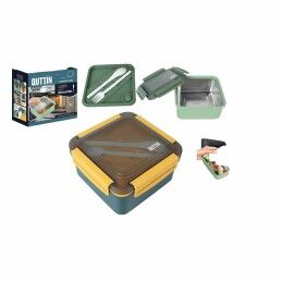 Quttin|Lancheira Quttin Aço inoxidável 1,5 L 18 x 10 x 18 cm (6 Unidades)