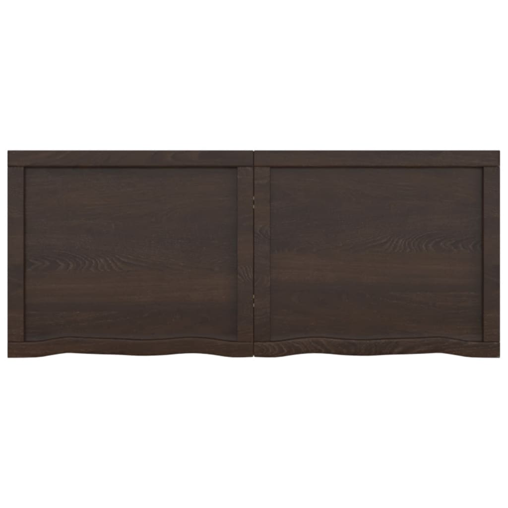 vidaXL Tampo de mesa 120x50x(2-6) cm carvalho tratado castanho-escuro