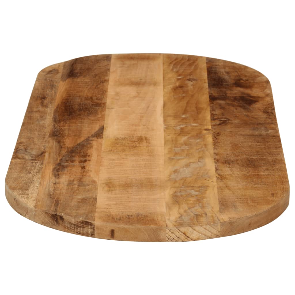 vidaXL Tampo de mesa oval 120x60x3,8cm madeira mangueira áspera maciça