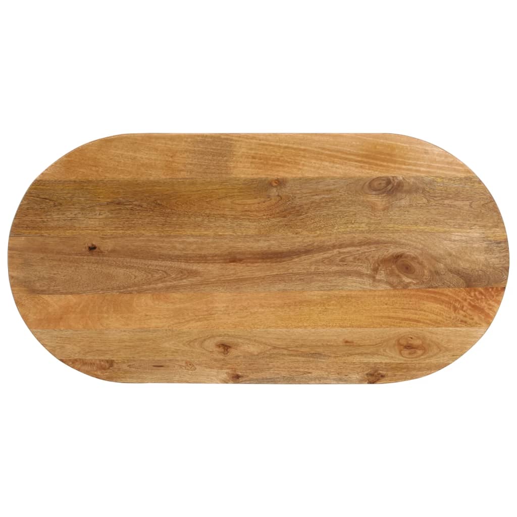 vidaXL Tampo de mesa oval 90x40x2,5 cm madeira de mangueira maciça