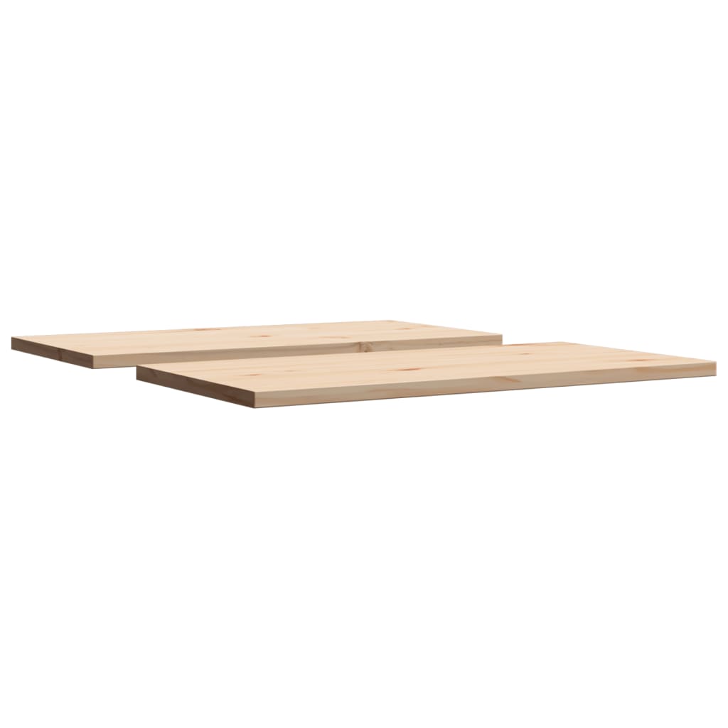 vidaXL Tampos de mesa retangulares 2 pcs 90x45x2,5 cm pinho maciço