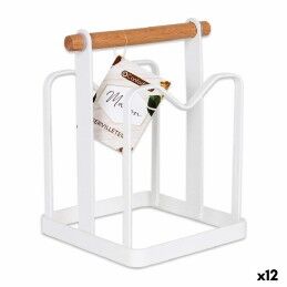 DKD Home Decor|Caixa para Infusões DKD Home Decor Cristal Cor de Rosa Metal Branco 24 x 24 x 7 cm 3 Peças Madeira MDF