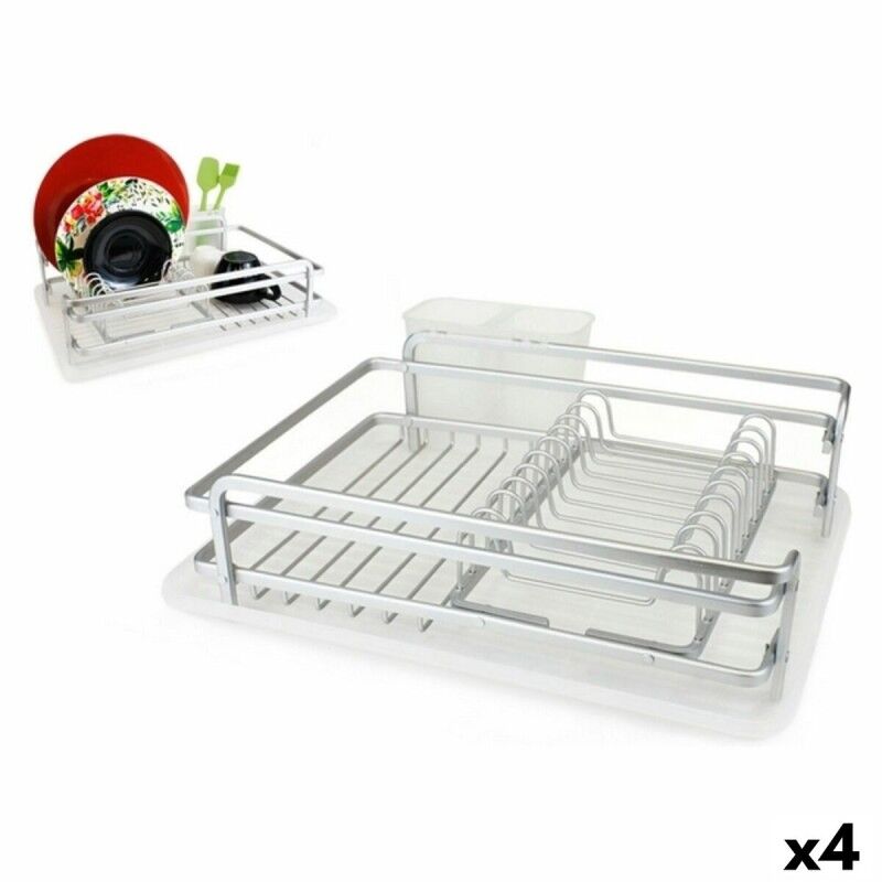 Confortime|Escorredor de Louça Confortime Alluma Alumínio 43 x 32 x 12 cm (4 Unidades) Confortime|Escorredor de Louça Confortime Alluma Alumínio 43 x 32 x 12 cm (4 Unidades)