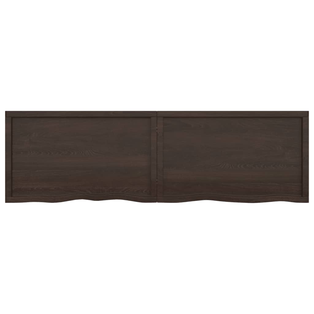 vidaXL Tampo de mesa 200x60x(2-6) cm carvalho tratado castanho-escuro