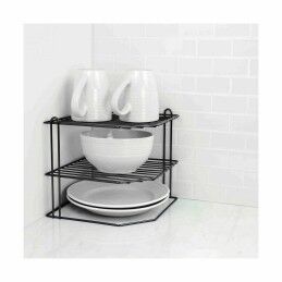 Confortime|Suporte para Pratos Confortime Preto 22 x 22 x 22 cm 22 x 22 x 25 cm Estante de canto (8 Unidades)