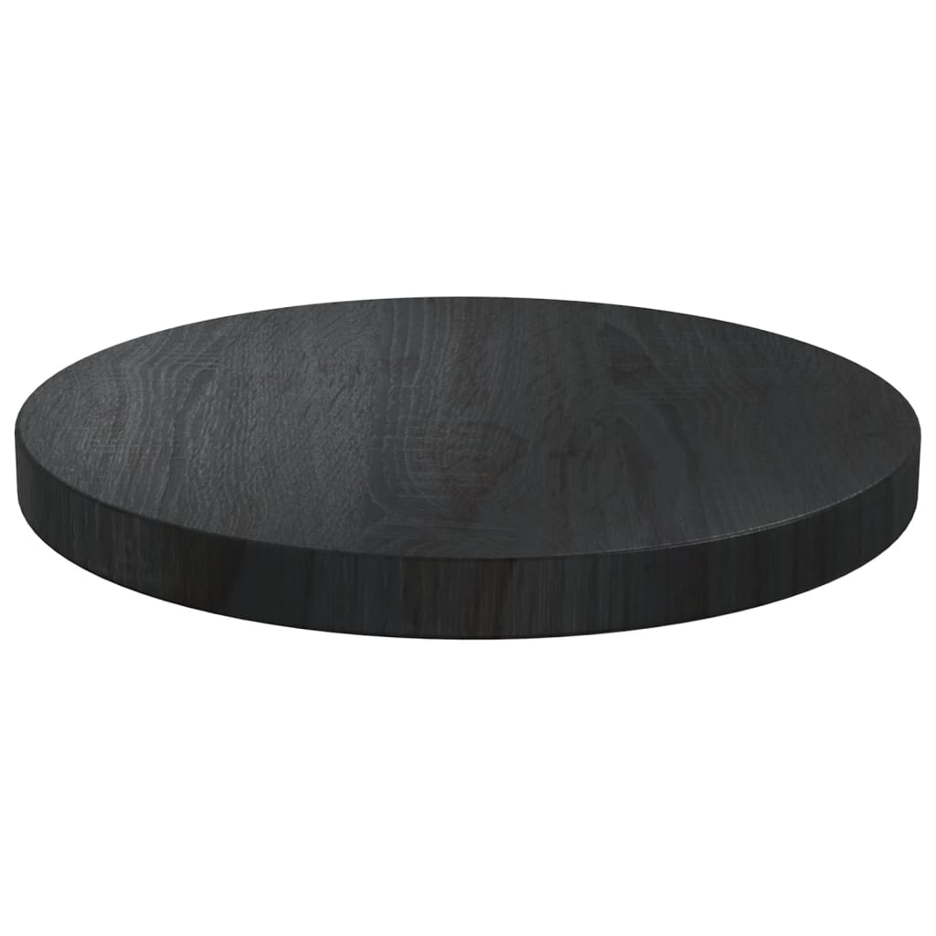 vidaXL Tampo de mesa pinho maciço Ø30x2,5 cm preto