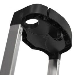 Krause|Escadote Dobrável de 4 Degraus Krause 126320 Preto Prateado Alumínio