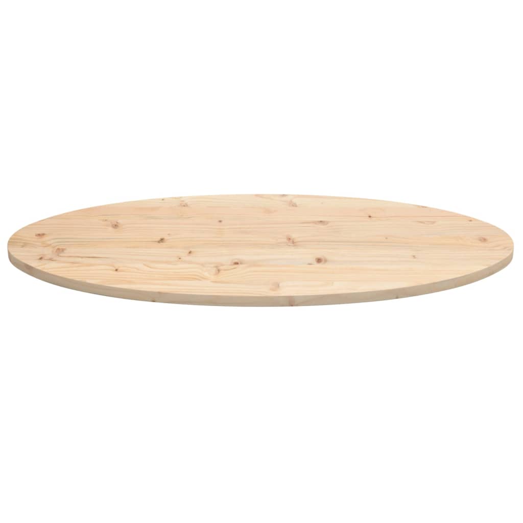 vidaXL Tampo de mesa oval 90x45x2,5 cm madeira de pinho maciça