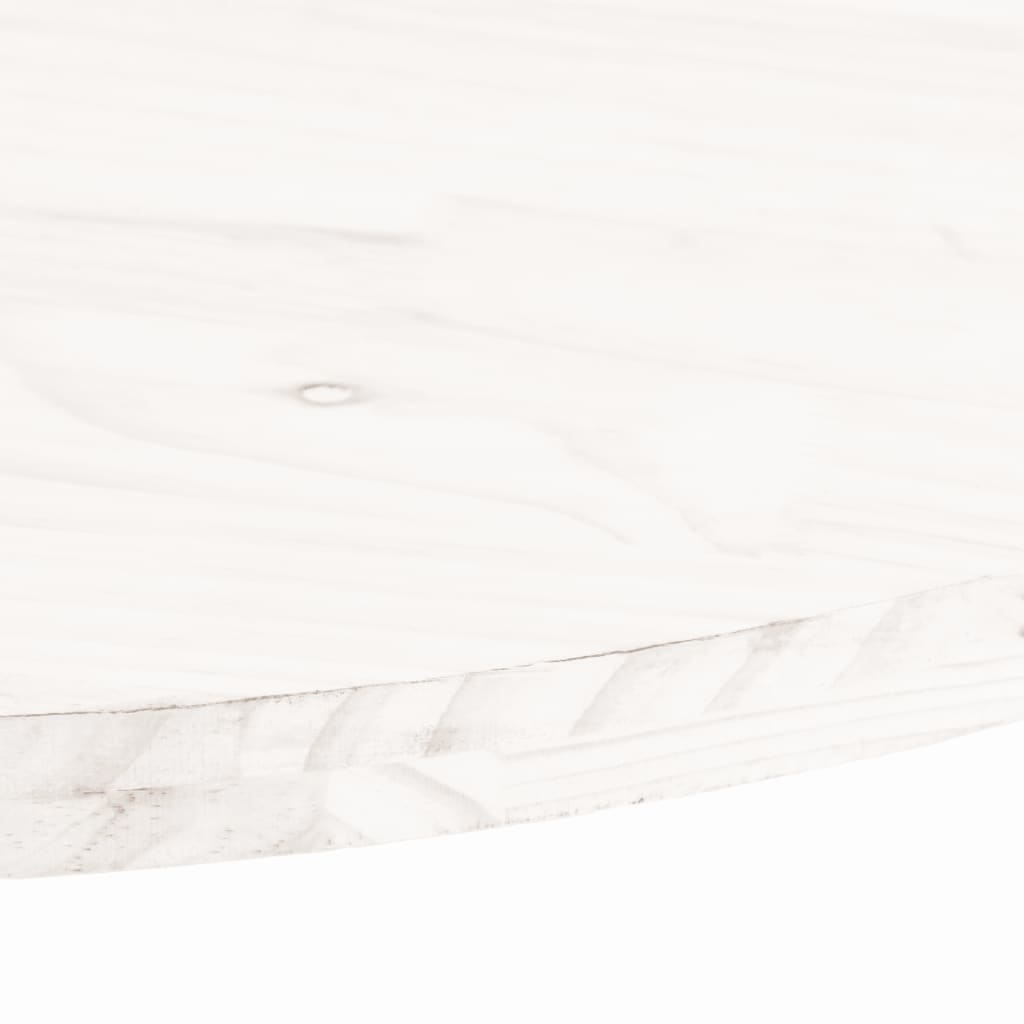 vidaXL Tampo de mesa oval 100x50x2,5 cm madeira de pinho maciça branco