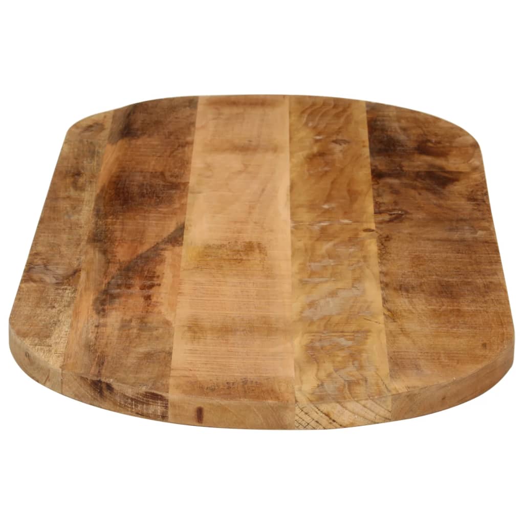 vidaXL Tampo de mesa oval 90x40x3,8cm madeira mangueira áspera maciça