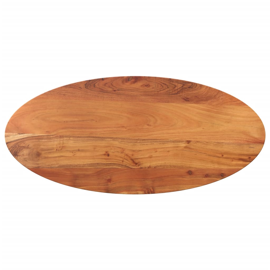 vidaXL Tampo de mesa oval 90x40x2,5 cm madeira de acácia maciça