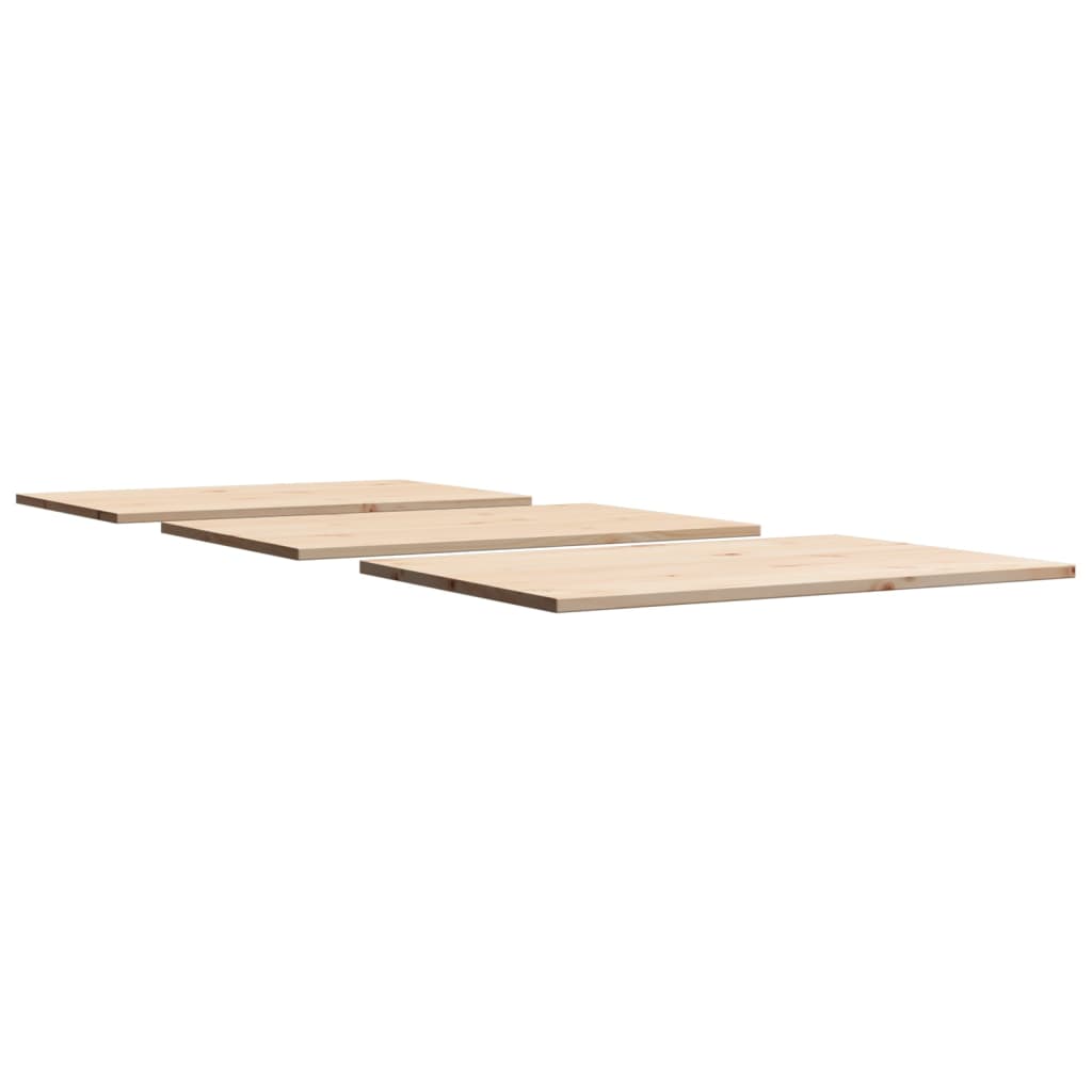 vidaXL Tampos de mesa retangulares 3 pcs 80x53x1,7 cm pinho maciço