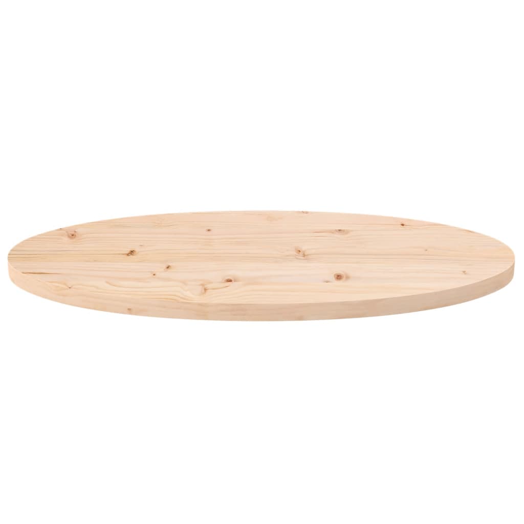 vidaXL Tampo de mesa oval 70x35x2,5 cm madeira de pinho maciça