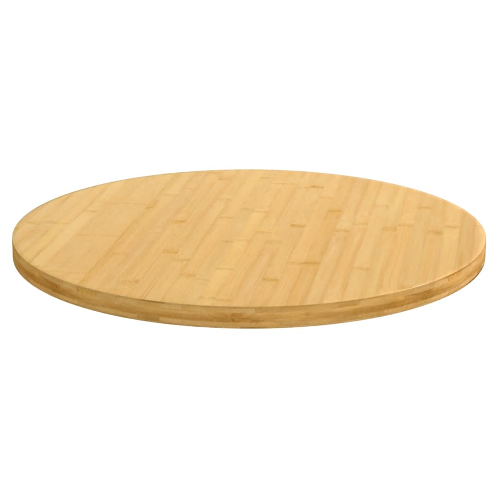 vidaXL Tampo de mesa Ø60x2,5 cm bambu