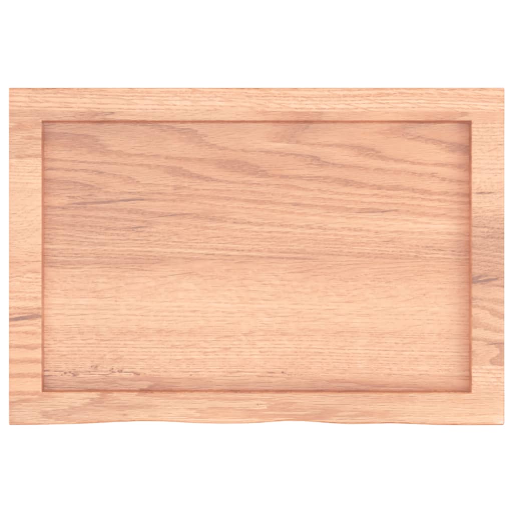 vidaXL Tampo de mesa 60x40x(2-4) cm carvalho tratado castanho-claro